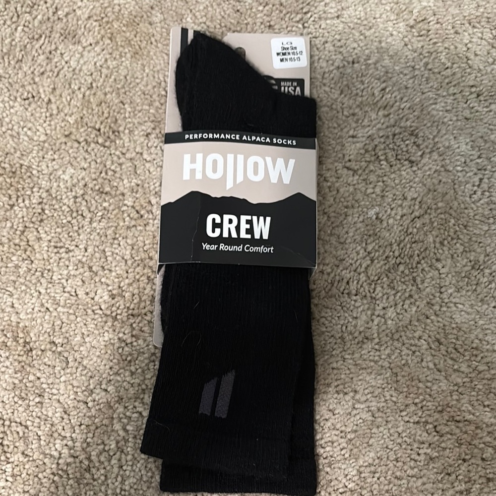 Men's Black Crew Socks